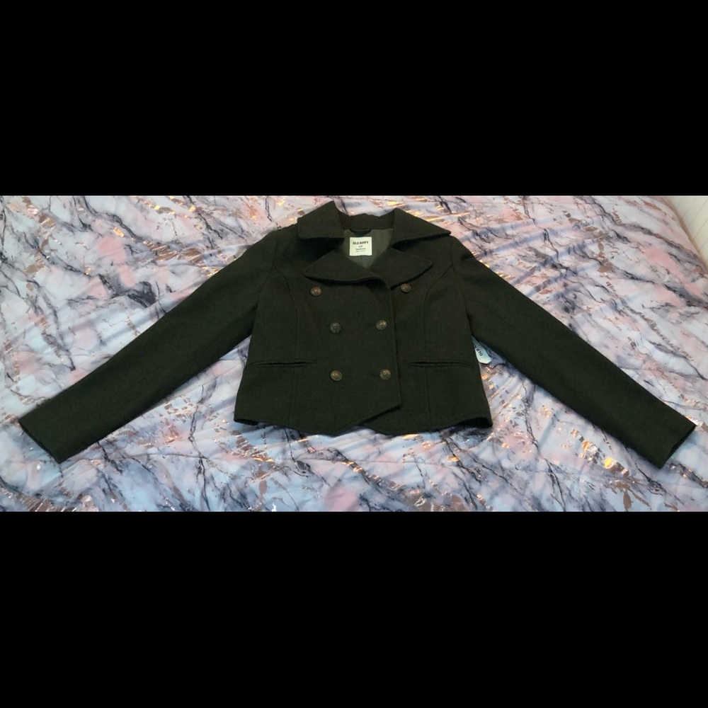 Army green Old Navy peacoat